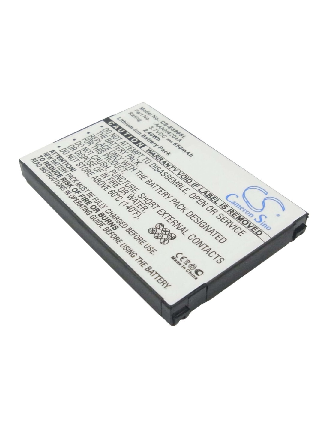 Battery for Motorola C256, C260, C266 3.7V, 650mAh - 2.41Wh
