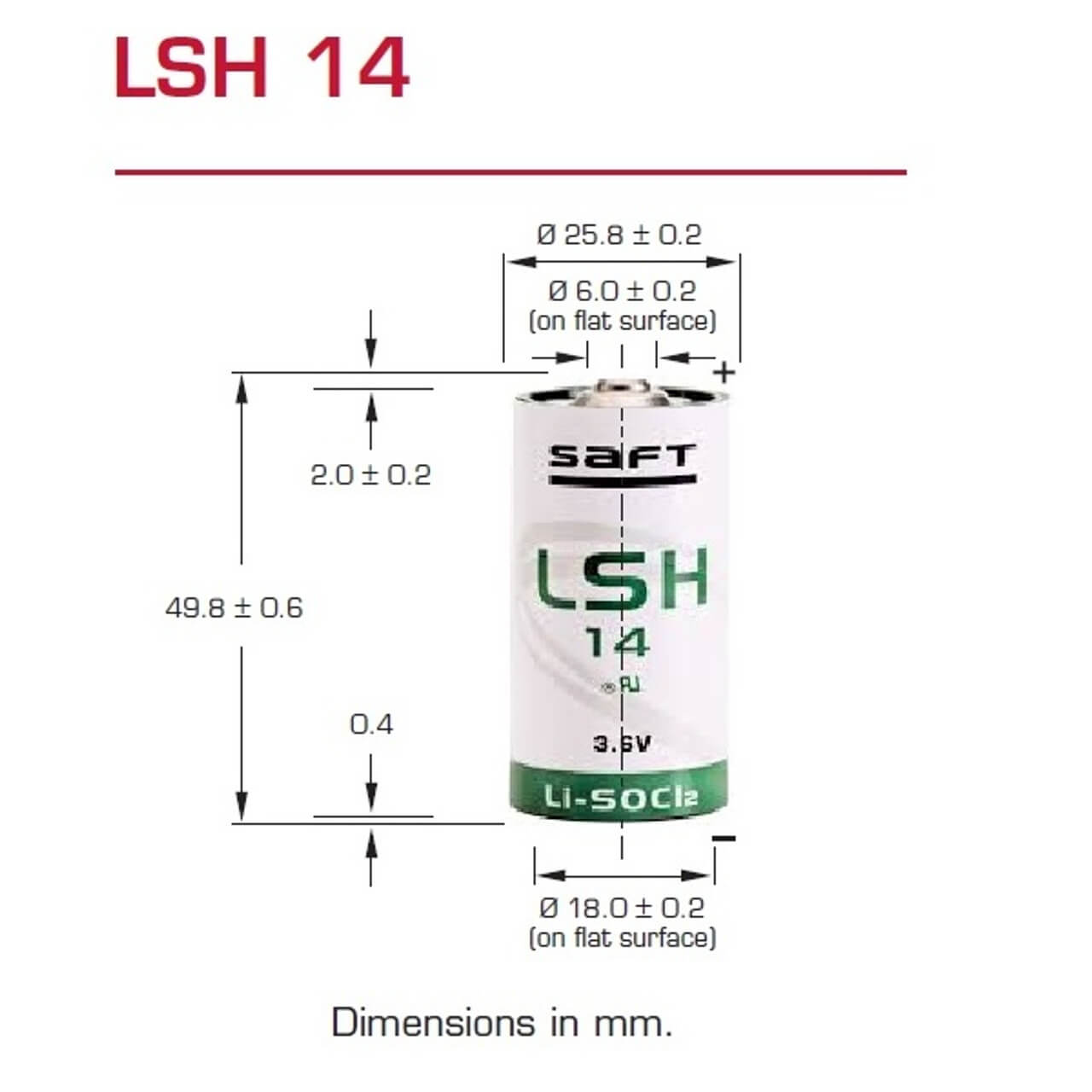 Saft LSH14 Types