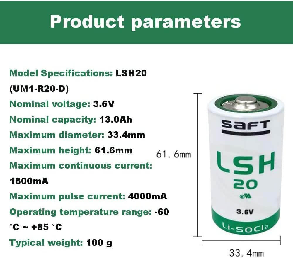 Saft LSH20 Types