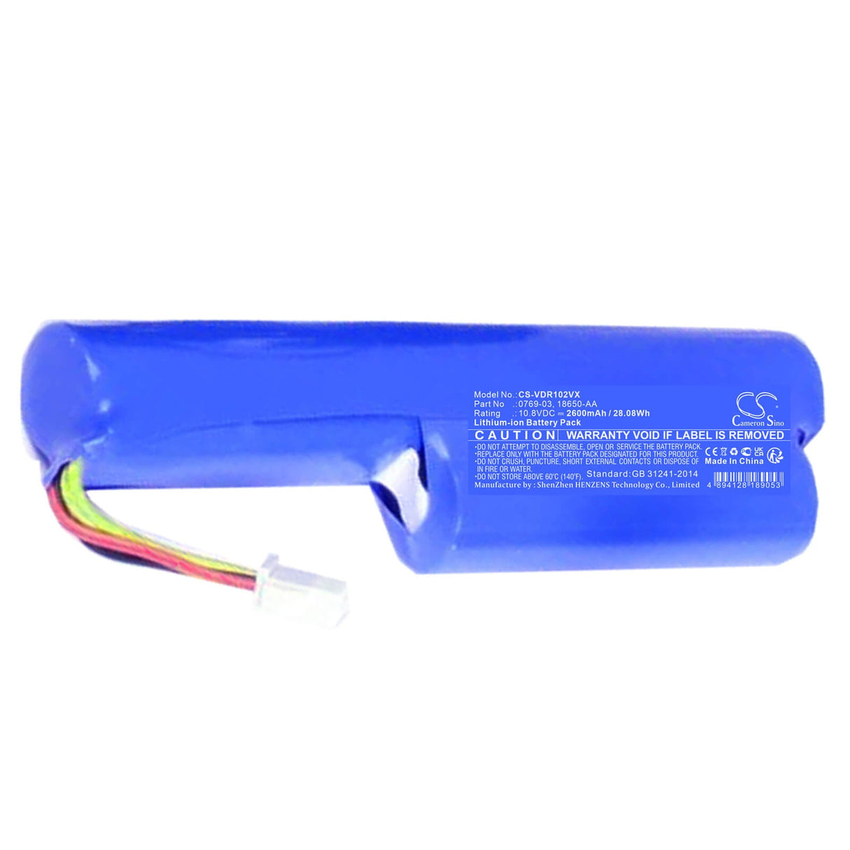 10.8v, Li-ion, 2600mah, Battery Fits Vileda, Vr 102, Vr 201 Petpro, 28.08wh Vacuum Cameron Sino Technology Limited   