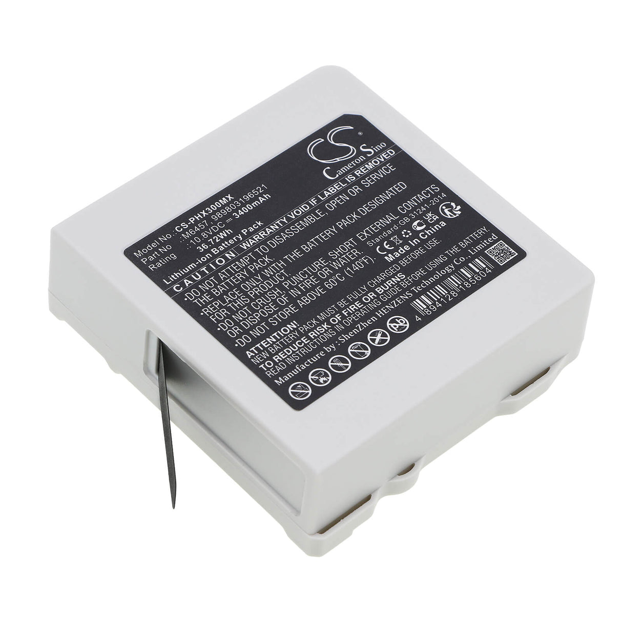 10.8v, Li-ion, 3400mah, Battery Fits Philips, 867030, 867033, 36.72wh Medical Cameron Sino Technology Limited (Medical)   