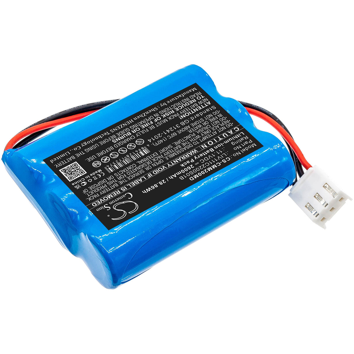 11.1v, 2600mah, Li-ion Battery Fit's Comen, M2000a, 28.86wh Medical Cameron Sino Technology Limited (Medical)   