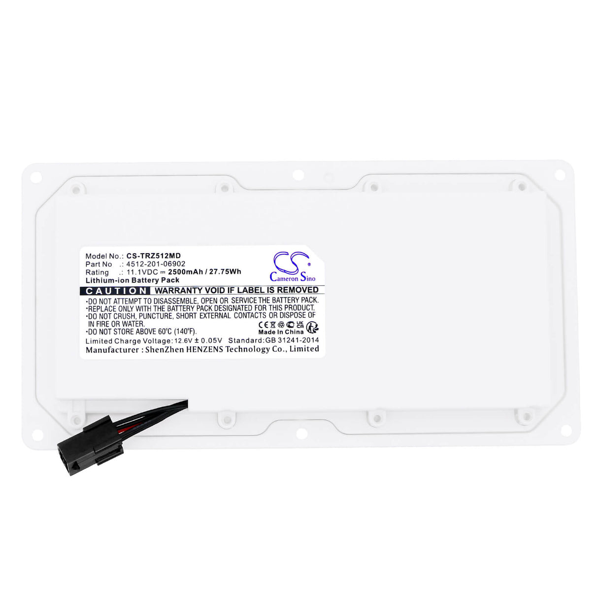 11.1v, Li-ion, 2500mah, Medical Battery Fits Phillips Mobile diagnost Wdr, 27.75wh Medical Cameron Sino Technology Limited (Medical)   