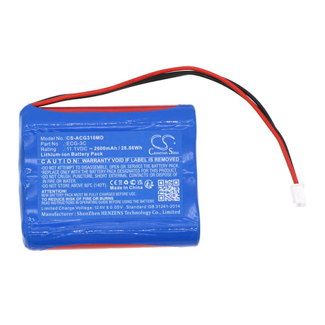 11.1V, Li-ion, 2600mAh, Battery fits Aricon, Ecg-3c, 28.86Wh Medical Cameron Sino Technology Limited (Medical)   