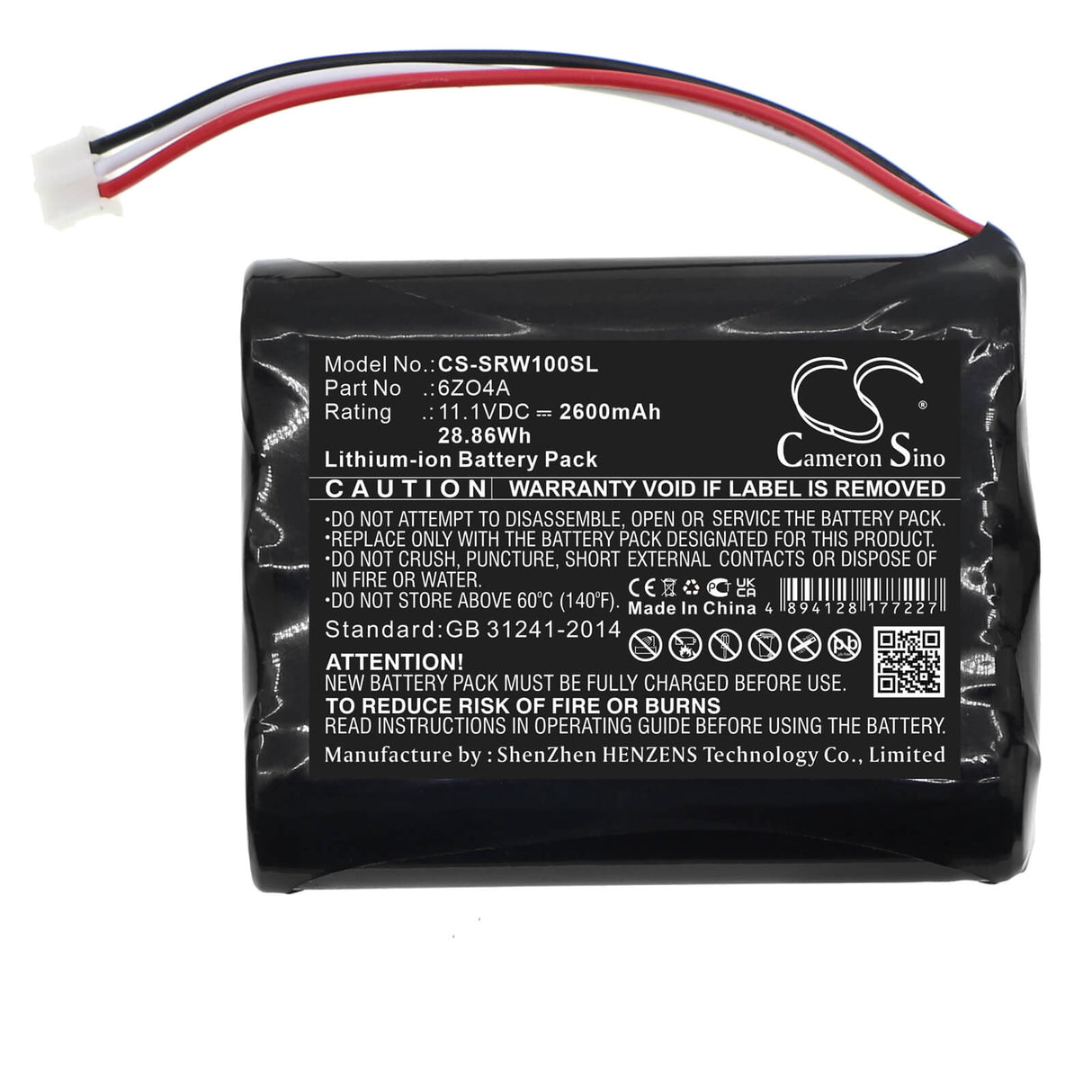 11.1v, Li-ion, 2600mah, Battery Fits Sony, Vgf-wa1, 28.86wh Speaker Cameron Sino Technology Limited   