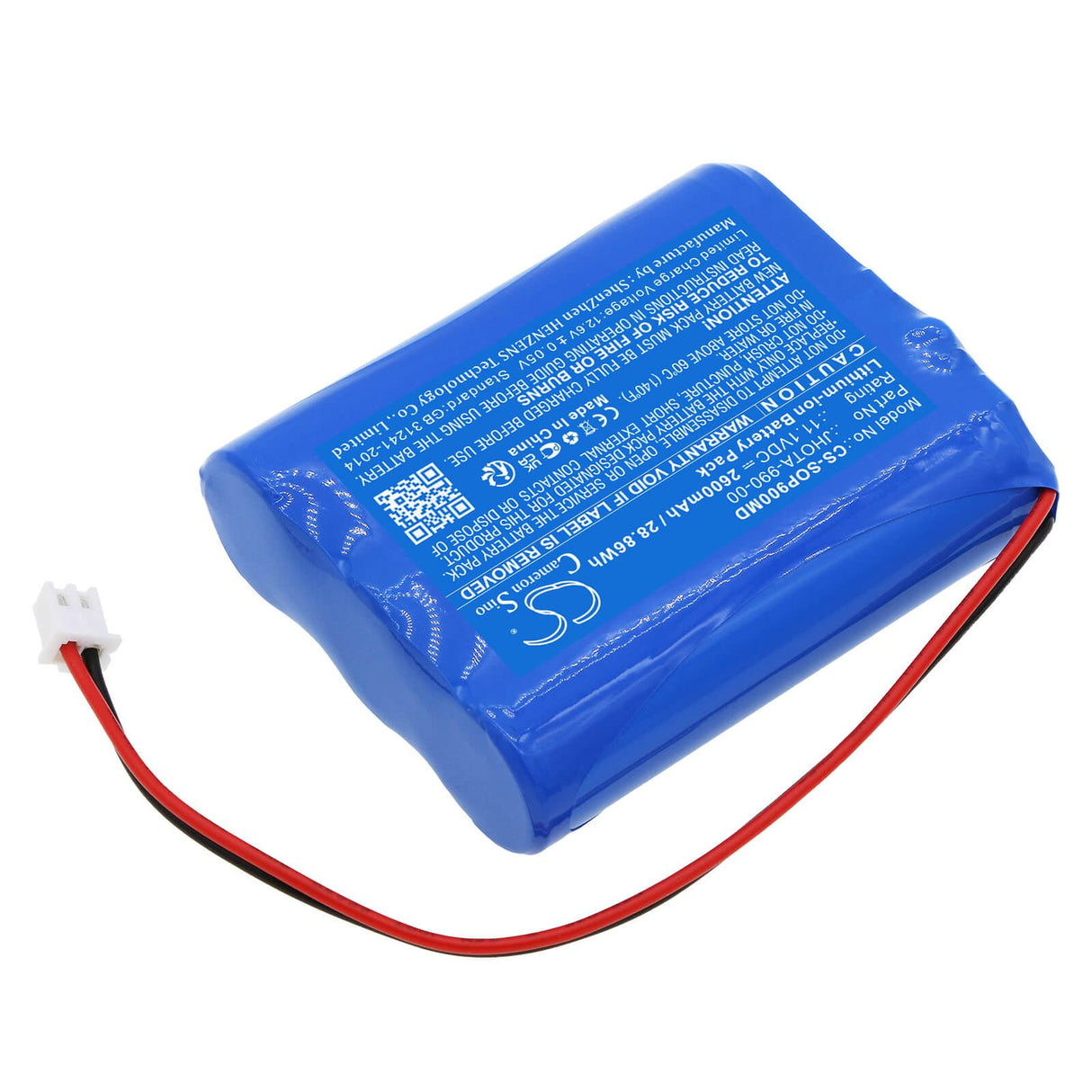 11.1v, Li-ion, 2600mah, Battery Fits Szosen, Oip-900, 28.86wh Medical Cameron Sino Technology Limited (Medical)   