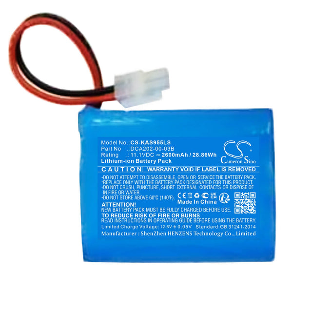 11.1V, Li-ion, 2600mAh, Emergency Lighting battery fits Kaiser, Dca202-00-03b, 100940, 100955, 28.86Wh Emergency Lighting Cameron Sino Technology Limited