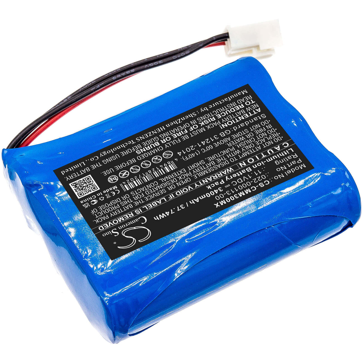 11.1v, Li-ion, 3400mah, Battery Fit's Comen, Cm300, 37.74wh Medical Cameron Sino Technology Limited (Medical)   