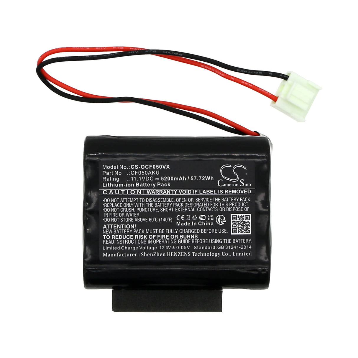 11.1V, Li-ion, 5200mAh, Battery fits Orca, 50, 57.72Wh Vacuum Cameron Sino Technology Limited   