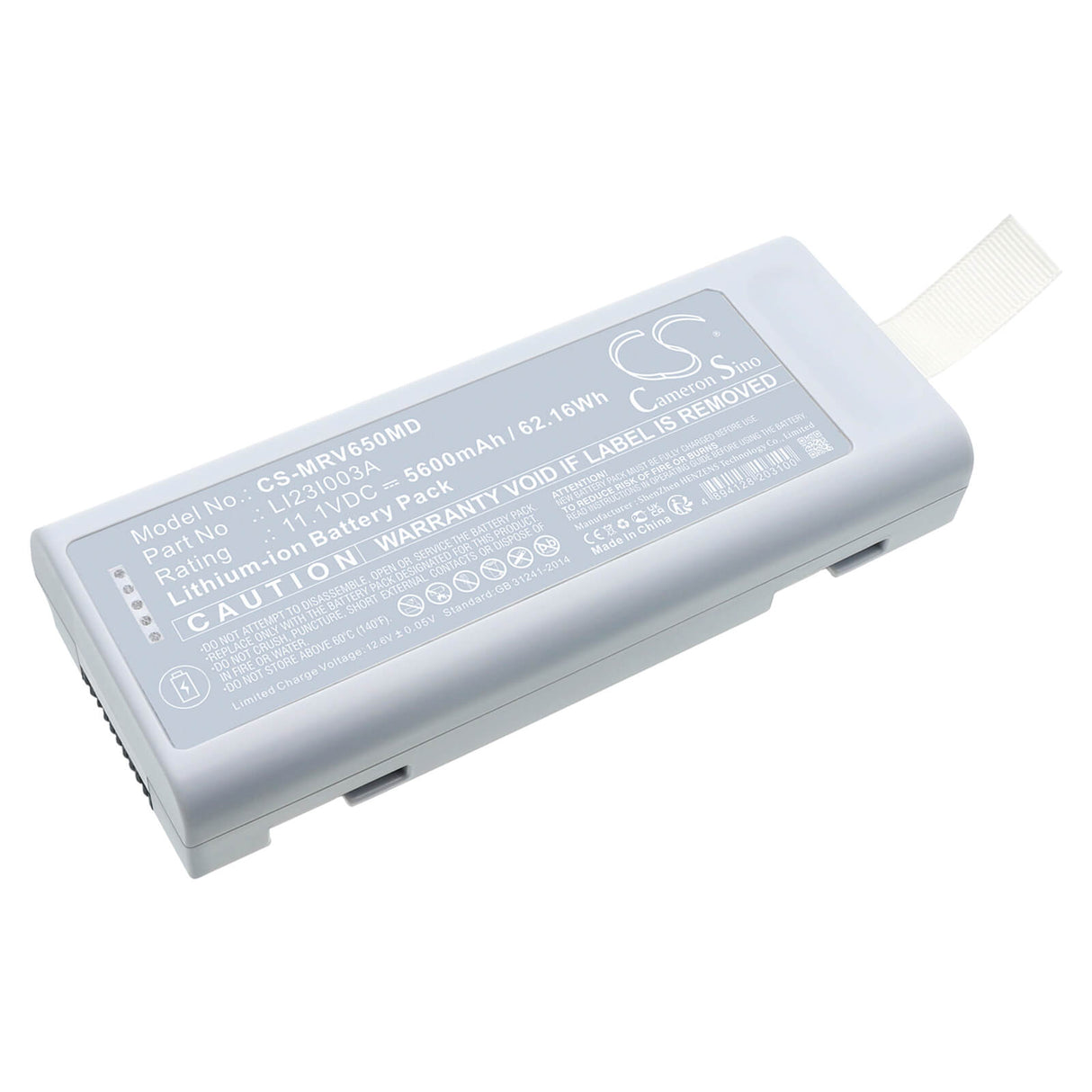 11.1v, Li-ion, 5600mah, Medical battery Fits Mindray Benevision N19, Benevision N22, 62.16wh Medical Cameron Sino Technology Limited (Medical)   