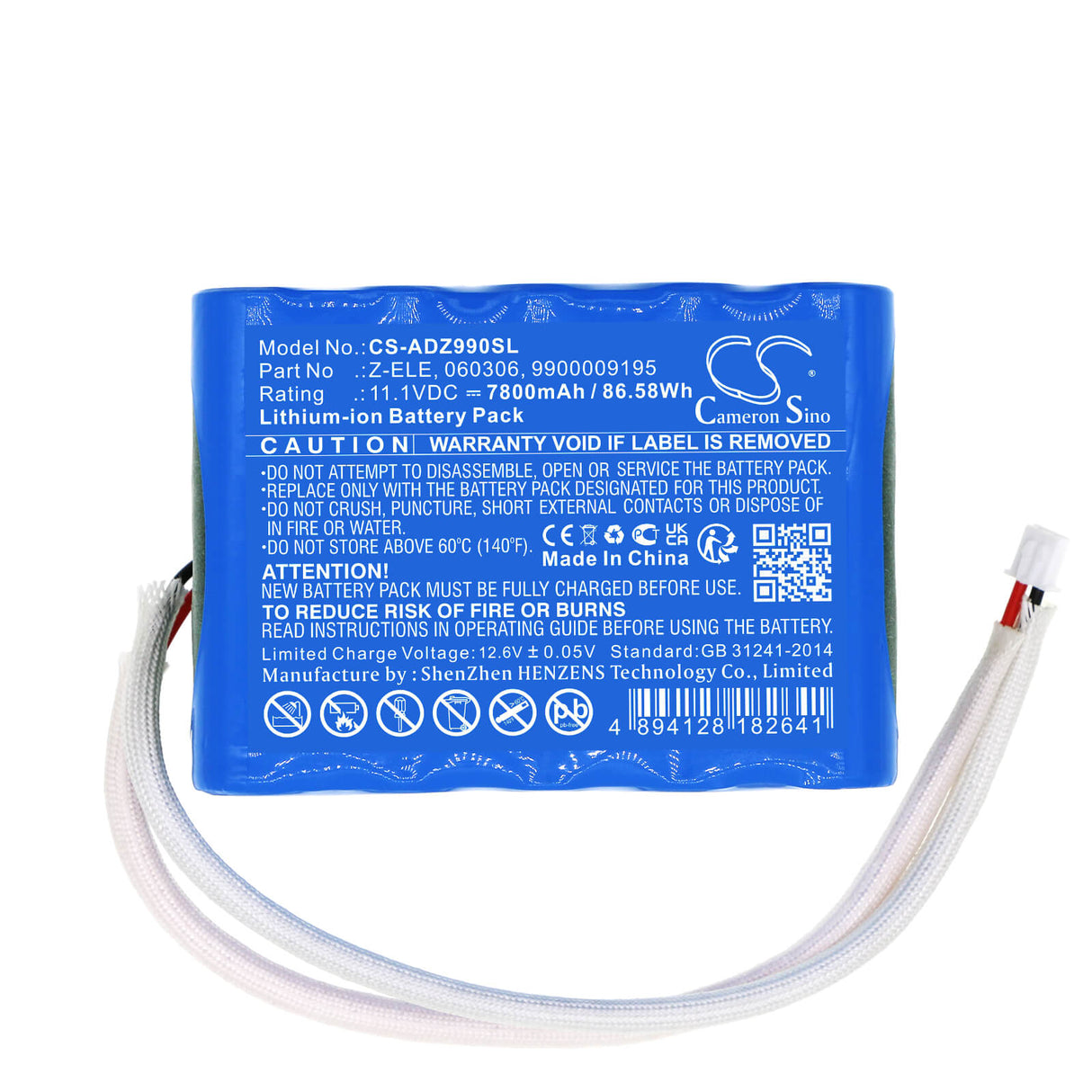 11.1v, Li-ion, 7800mah, Battery Fits American Dj, Element, 86.58wh Lighting & Studio Cameron Sino Technology Limited   