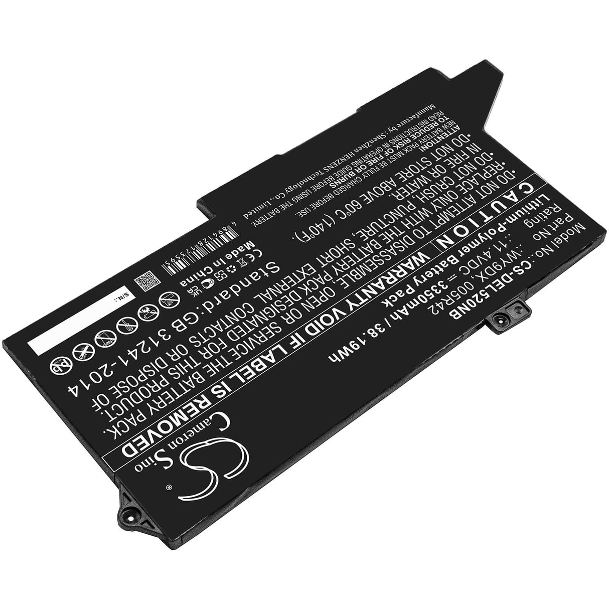 11.4v, 3350mah, Li-polymer Battery Fit's Dell, Latitude 5420, Latitude 5520, 38.19wh Batteries for Electronics Cameron Sino Technology Limited   