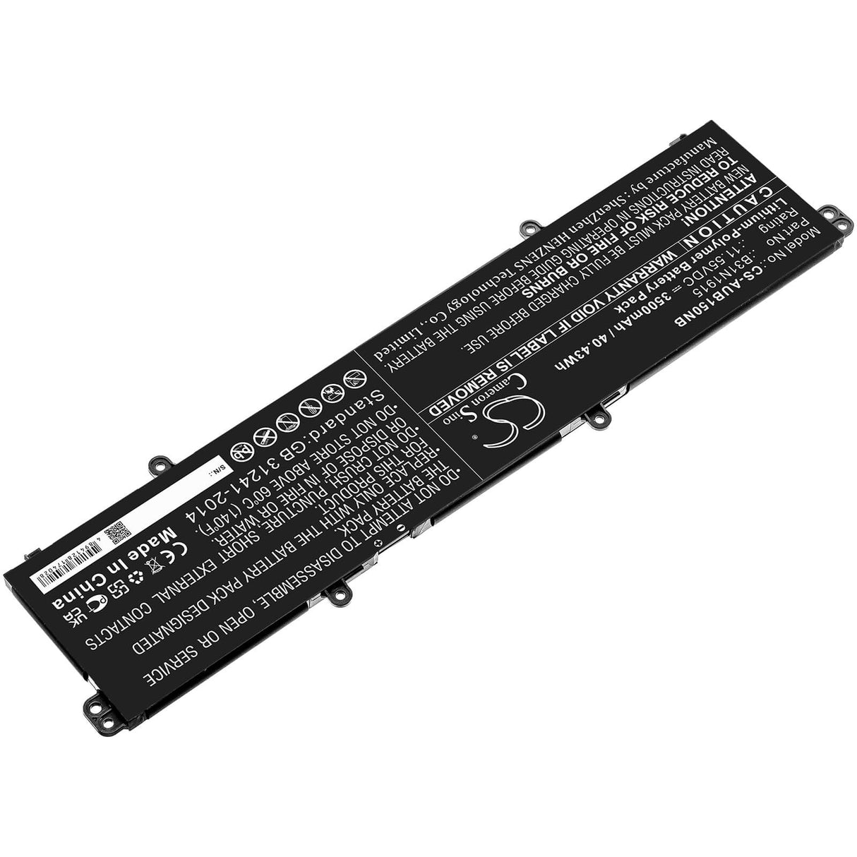 11.55v, 3500mah, Li-polymer Battery Fit's Asus, Expertbook B1 B1400ceae, Expertbook B1 B1400ceae-51ehdp, 40.43wh Notebook, Laptop Cameron Sino Technology Limited   