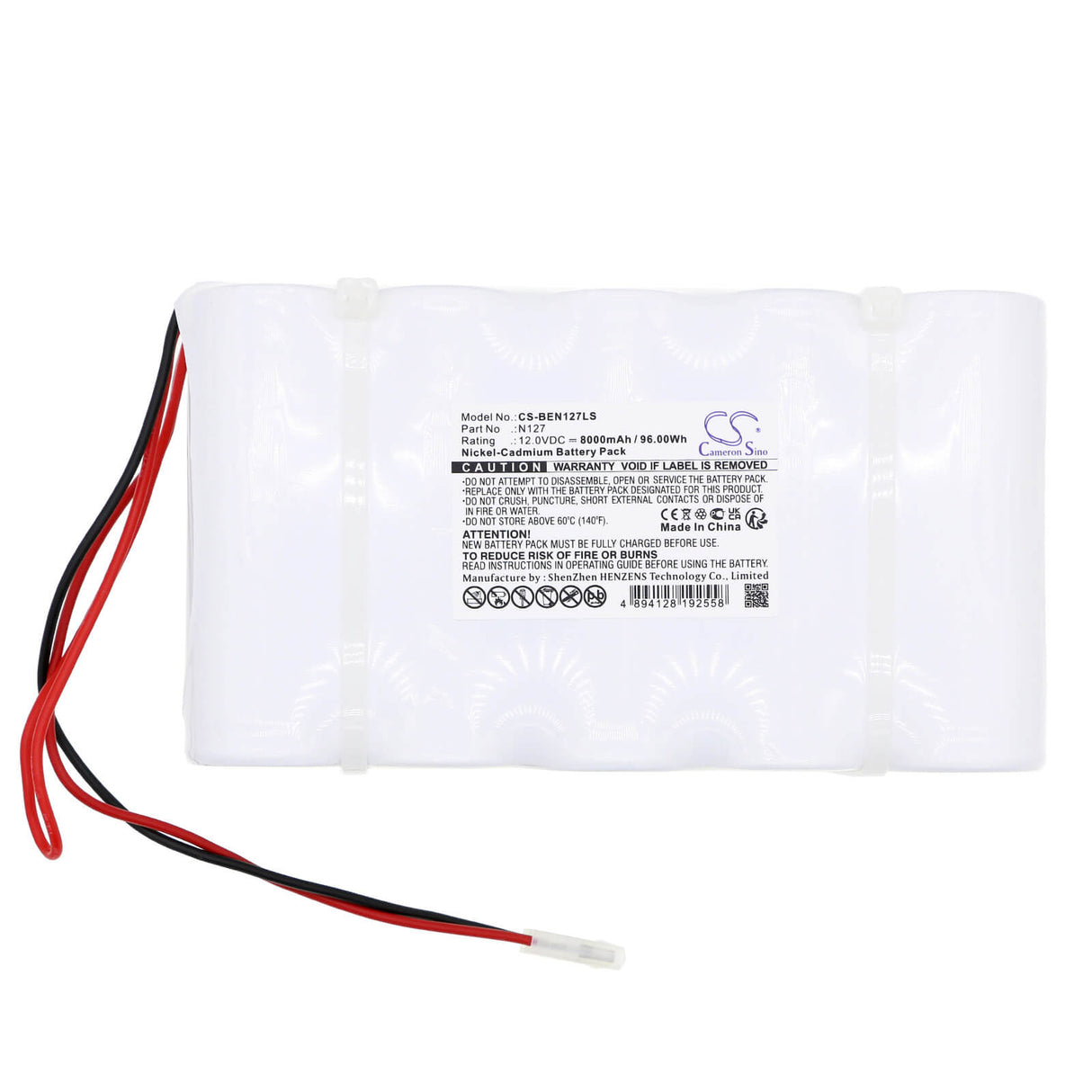 12.0v, Ni-cd, 8000mah, Battery Fits Big Beam, 2se12n7, H2se12n7, 96.00wh Emergency Lighting Cameron Sino Technology Limited   