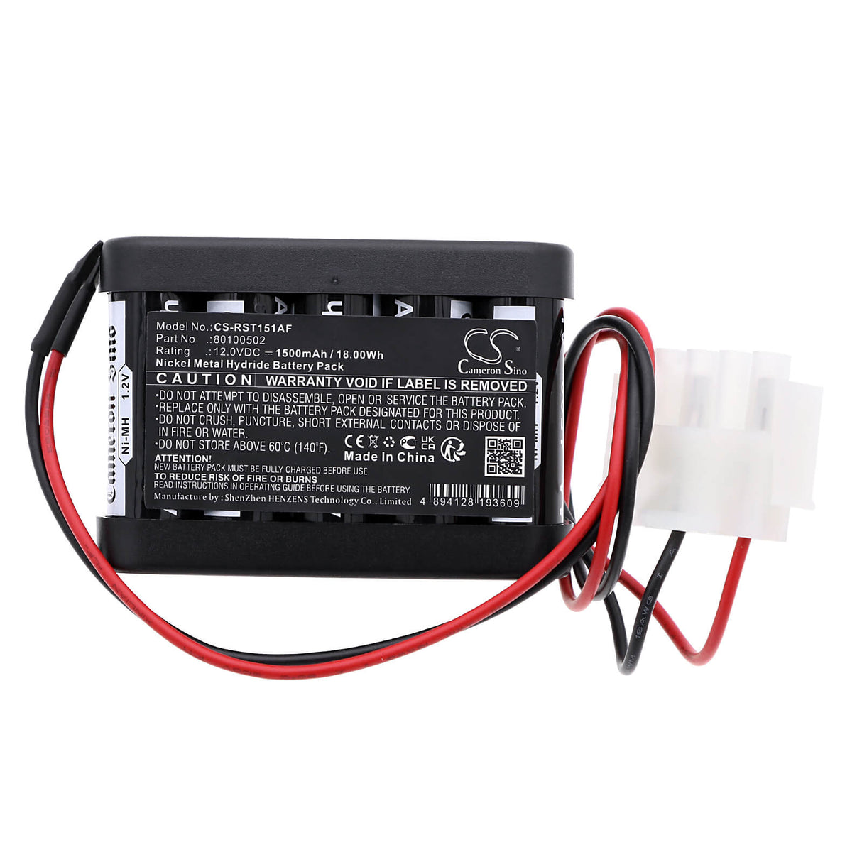 12.0v, Ni-mh, 1500mah, Battery Fits Record, Sta15, 18.00wh Automatic Doors Cameron Sino Technology Limited   