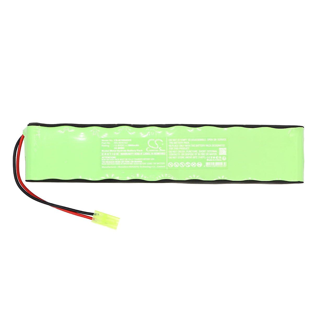 12.0V, Ni-MH, 2000mAh, Battery fits Rowenta, Rh845301, Rh8453019a0, 24.00Wh Vacuum Cameron Sino Technology Limited   