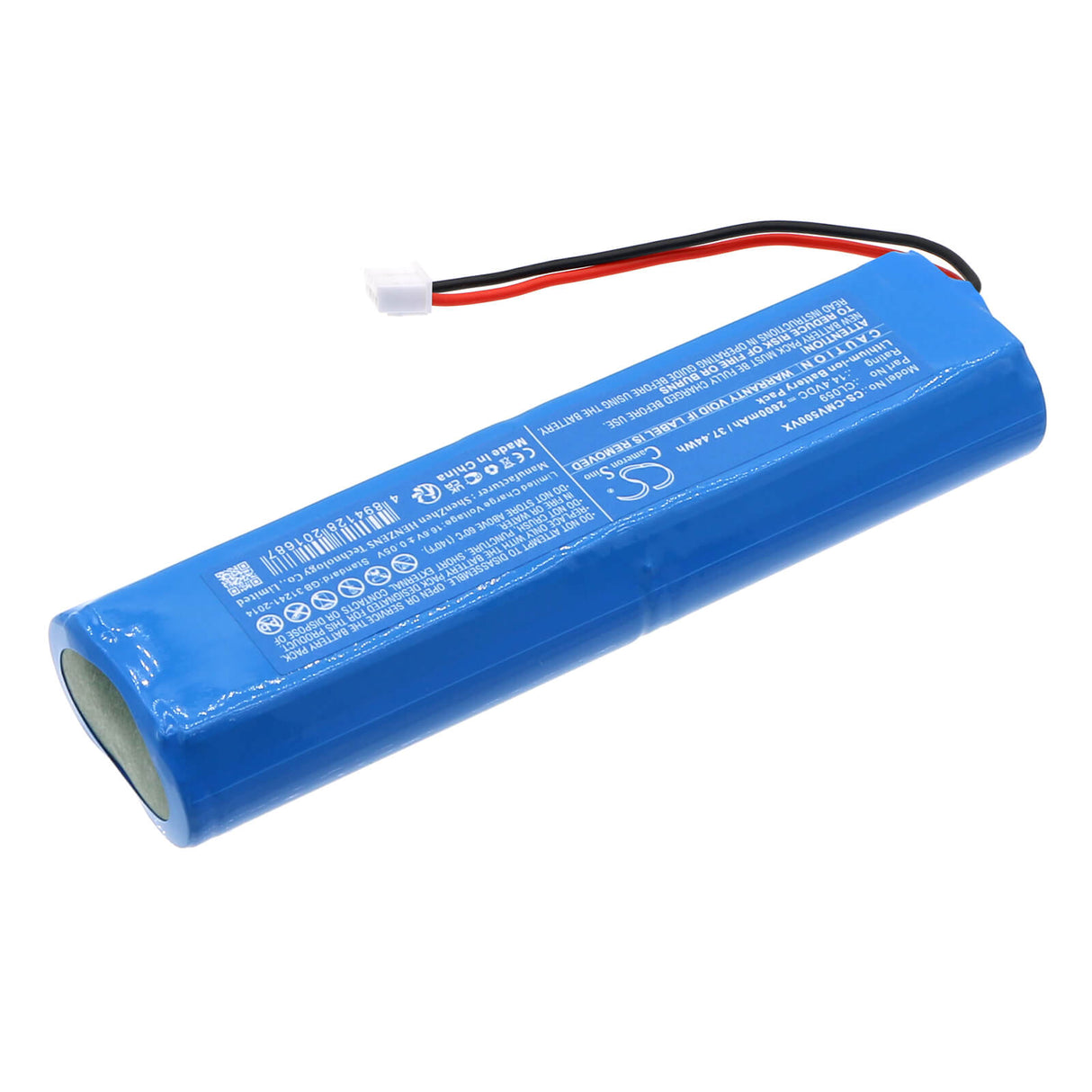 14.4V, Li-ion, 2600mAh, Battery fits Cleanmate, Rv500, 37.44Wh Vacuum Cameron Sino Technology Limited   