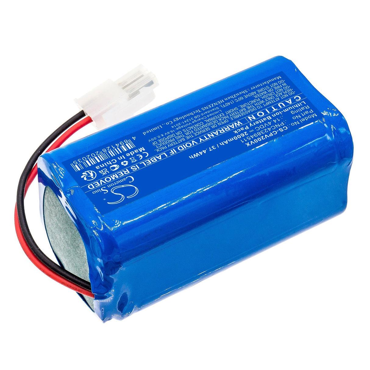 14.4V, Li-ion, 2600mAh, Battery fits Concept, Vr2000, Vr2010, 37.44Wh Vacuum Cameron Sino Technology Limited   