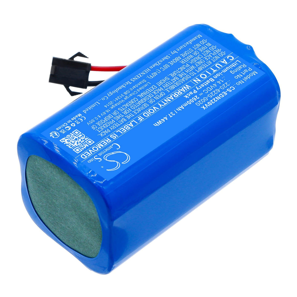 14.4v, Li-ion, 2600mah, Battery Fits Ecovacs, D83, Deebot U2, 37.44wh Vacuum Cameron Sino Technology Limited   