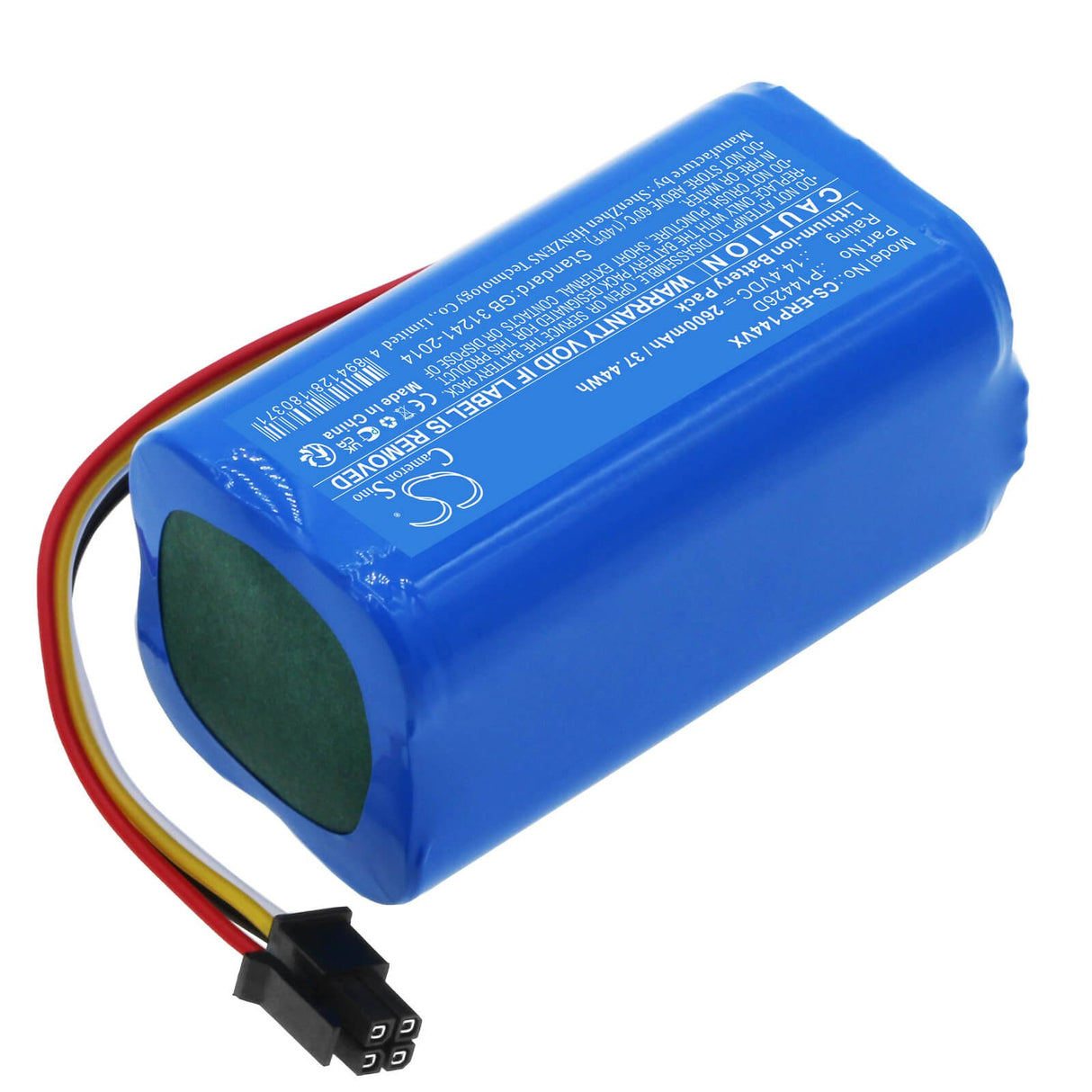 14.4v, Li-ion, 2600mah, Battery Fits Eureka Groove Robot Vacuum, 37.44wh Vacuum Cameron Sino Technology Limited   