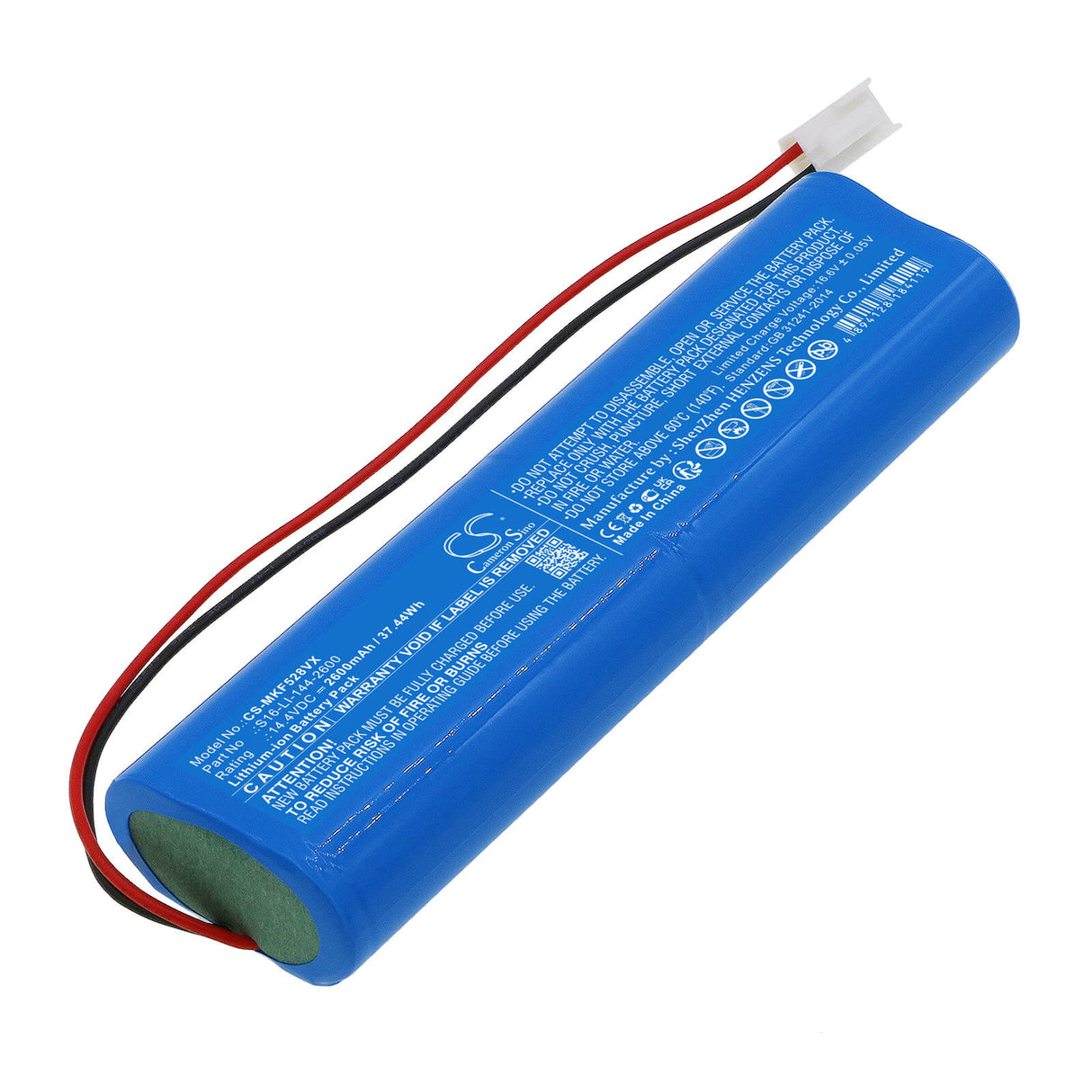 14.4v, Li-ion, 2600mah, Vacuum battery Fits Marklive, F528a, 37.44wh Vacuum Cameron Sino Technology Limited   