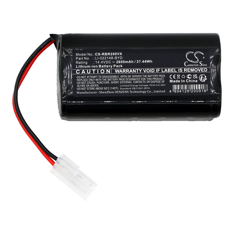 14.4V, Li-ion, 2600mAh, Battery fits Robzone, Bralko Galaxy, Dog, 37.44Wh Vacuum Cameron Sino Technology Limited   