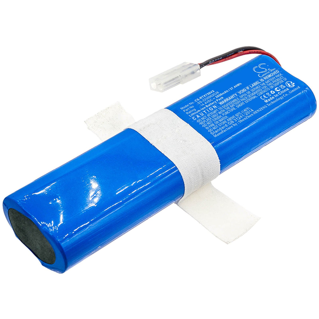 14.4v, Li-ion, 2600mah, Battery Fits Rowenta, Rg7975wh/ns0, Rg7987wh/ns0, 37.44wh Vacuum Cameron Sino Technology Limited   