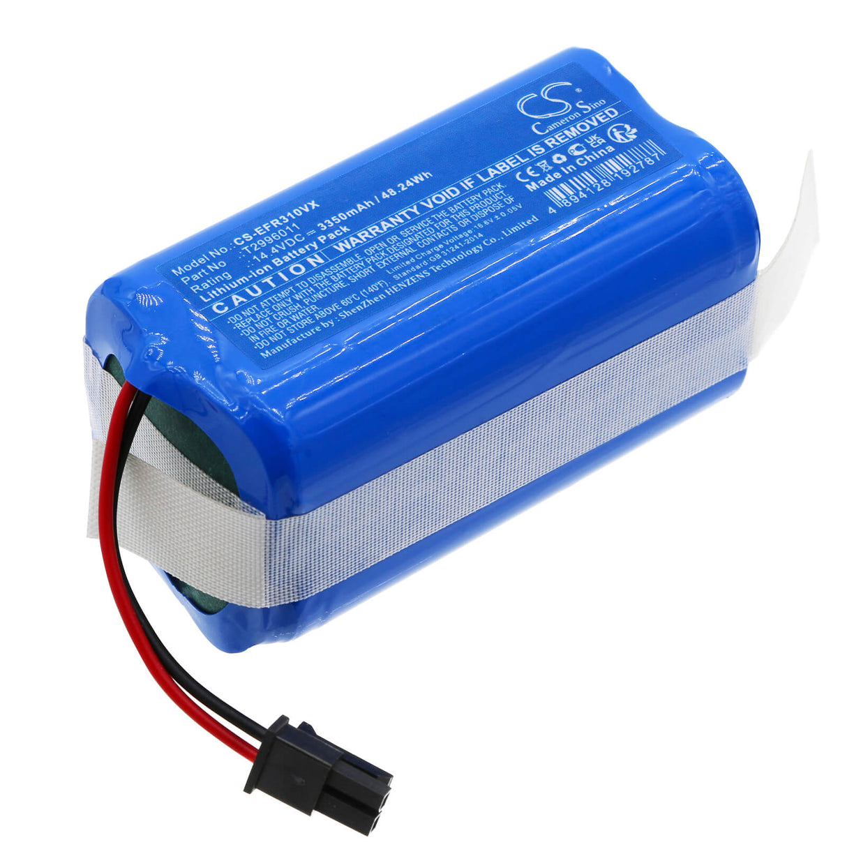 14.4v, Li-ion, 3350mah, Battery Fits Eufy, L35 Hybrid, L35 Hybrid+, 48.24wh Vacuum Cameron Sino Technology Limited   