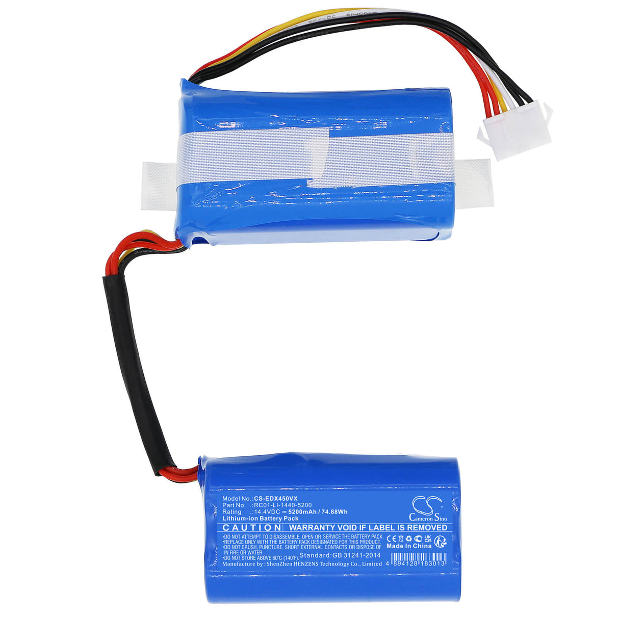 14.4v, Li-ion, 5200mah, Battery Fits Ecovacs, Dvx45, N9, 74.88wh Vacuum Cameron Sino Technology Limited   