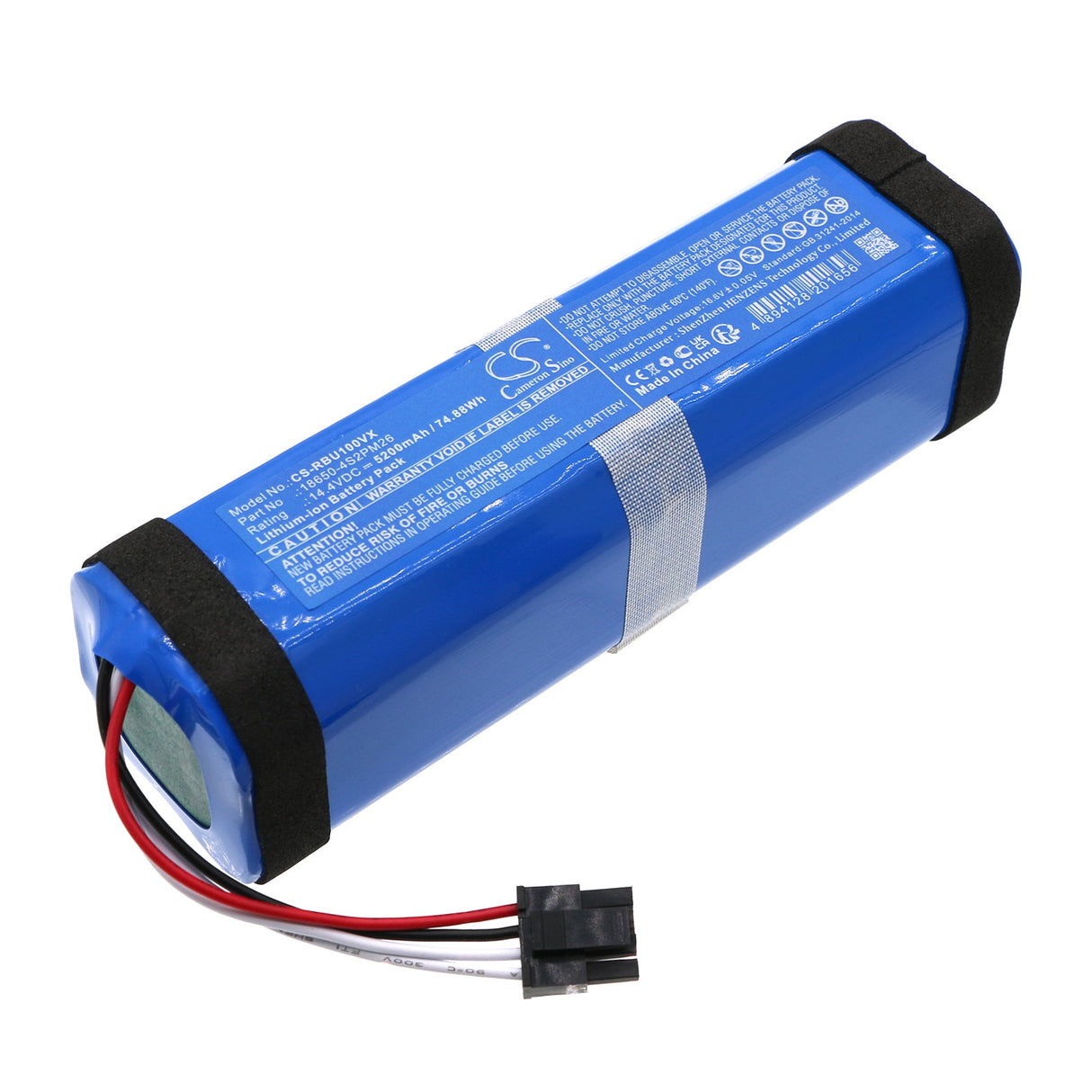 14.4V, Li-ion, 5200mAh, Battery fits Robzone, Duoro Ultimate Profi, Duoro Ultimate-p, 74.88Wh Vacuum Cameron Sino Technology Limited   