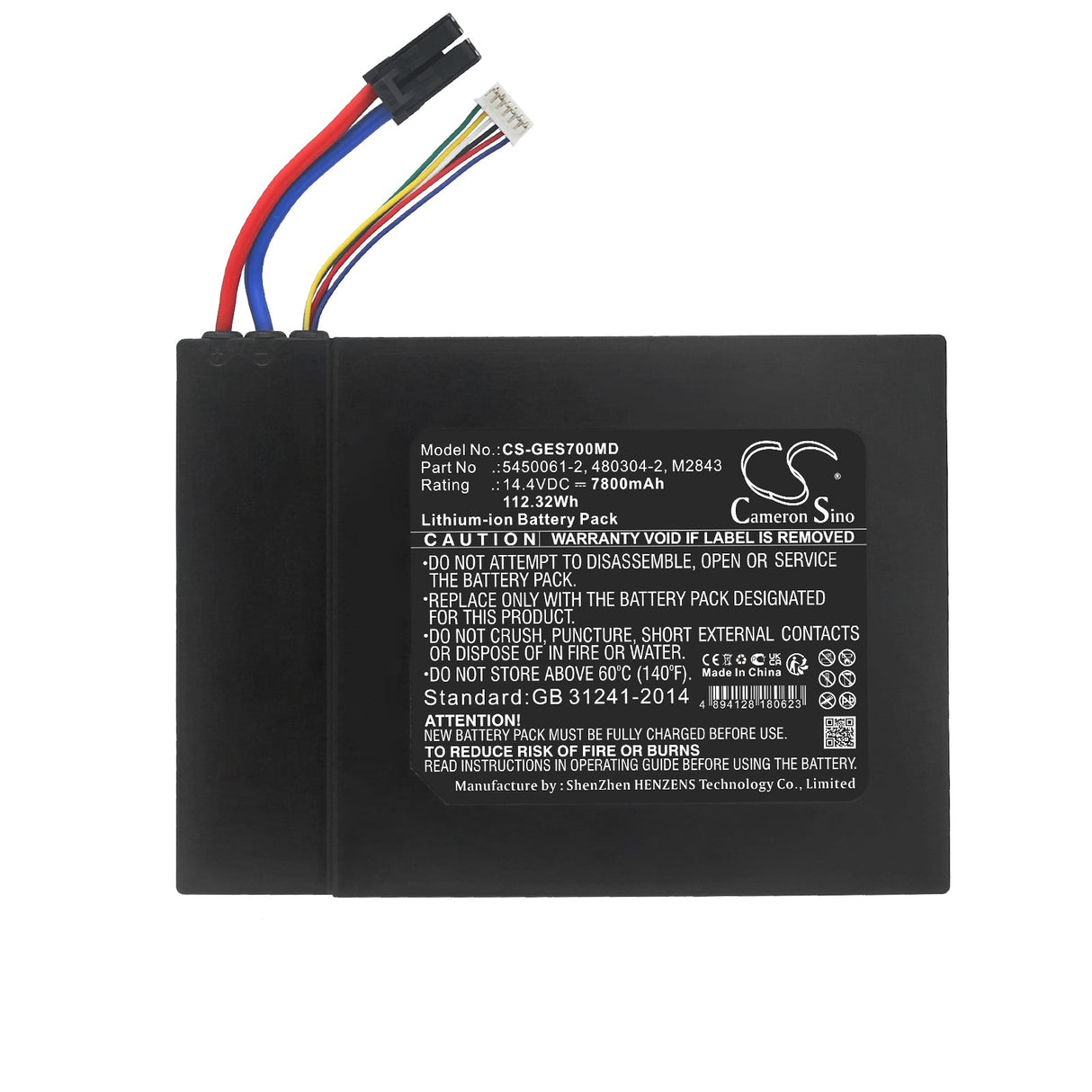 14.4V, Li-ion, 7800mAh Medical Battery fits Ge, Logiq S8 Polaris, Polaris Maru, 112.32Wh Medical Cameron Sino Technology Limited   