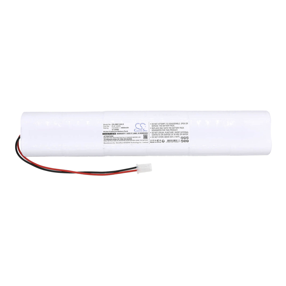 14.4v, Ni-cd, 4000mah, Battery Fits Lithonia, Elb 1444n, 57.60wh Emergency Lighting Cameron Sino Technology Limited   