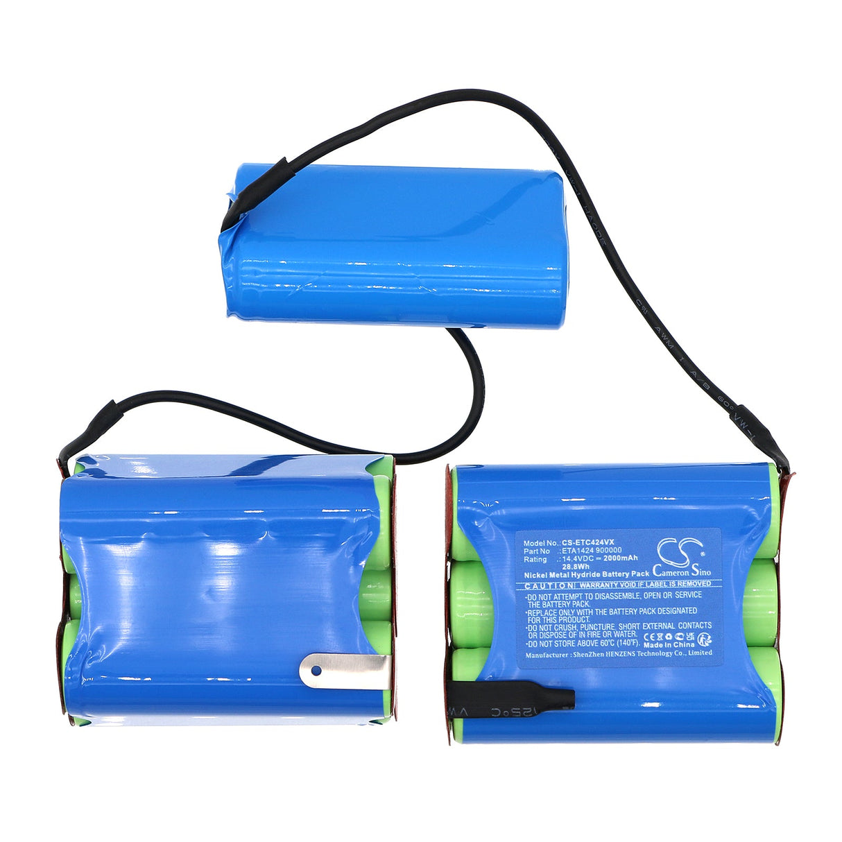 14.4v, Ni-mh, 2000mah, Vacuum battery Fits ETA 1424 Carsha, 28.8wh Vacuum Cameron Sino Technology Limited   