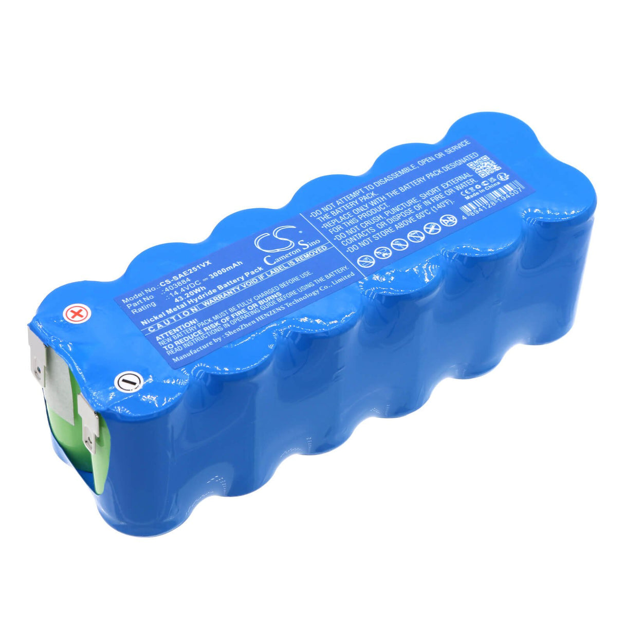 14.4v, Ni-mh, 3000mah, Battery Fits Solac, Ae2510, 43.20wh Vacuum Cameron Sino Technology Limited   