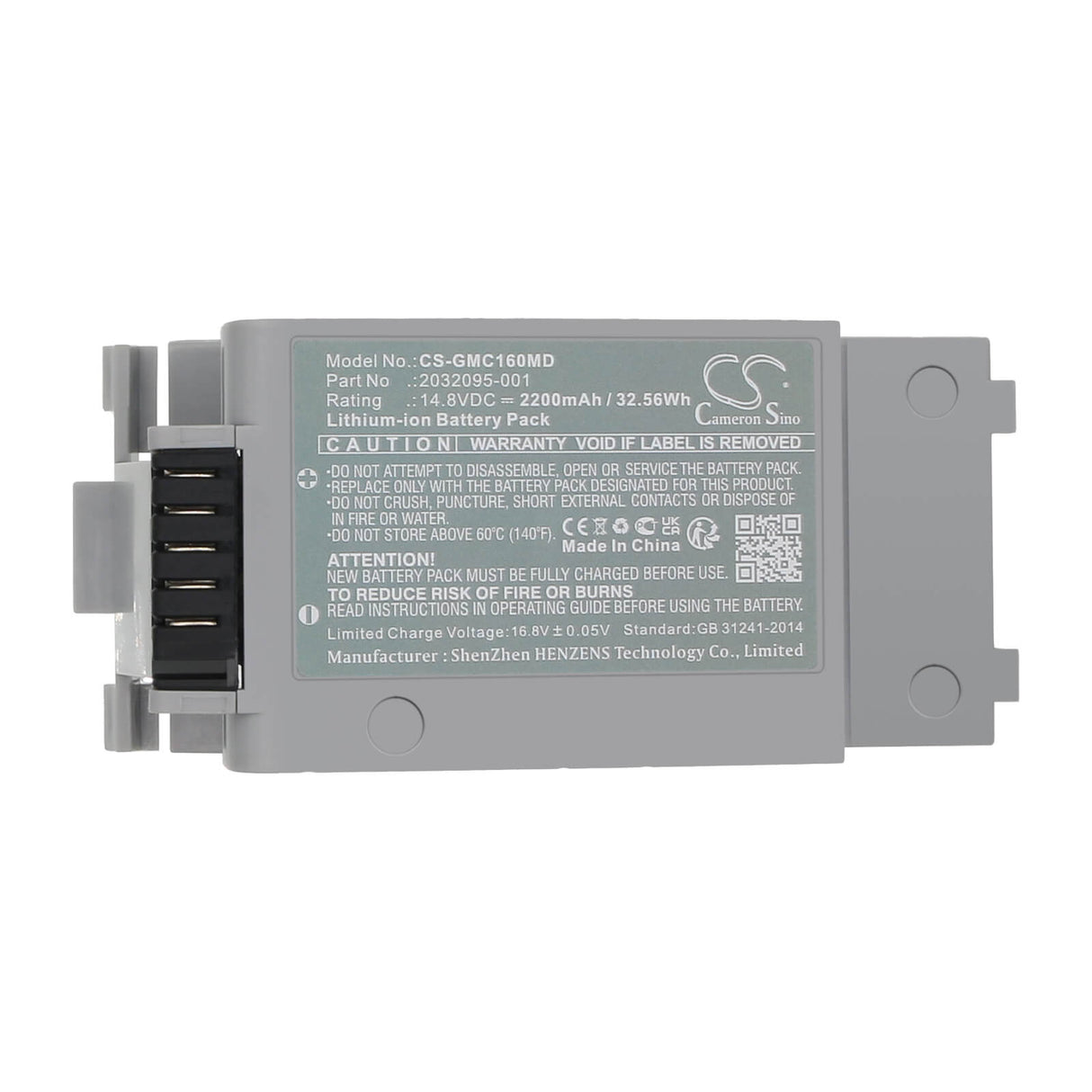 14.8V, Li-ion, 2200mAh, Battery fits Ge, Ecg Mac 1600, Mac 1600, 32.56Wh Medical Cameron Sino Technology Limited (Medical)   