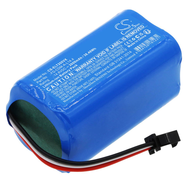 14.8v, Li-ion, 2600mah, Battery Fits Elfbot T2, 38.48wh Vacuum Cameron Sino Technology Limited   