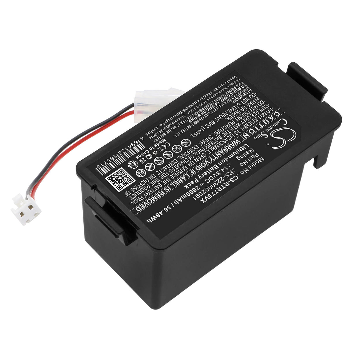 14.8v, Li-ion, 2600mah, Battery Fits Rowenta, Rr 7747 Wh 4q0, Rr 7755 Wh 4q0, 38.48wh Vacuum Cameron Sino Technology Limited   