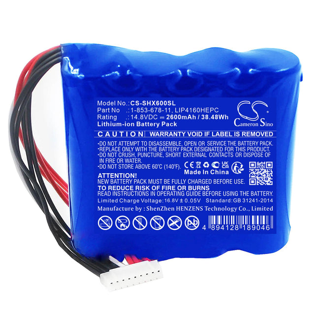 14.8v, Li-ion, 2600mah, Battery Fits Sony, Gtk-xb60, 38.48wh Speaker Cameron Sino Technology Limited   