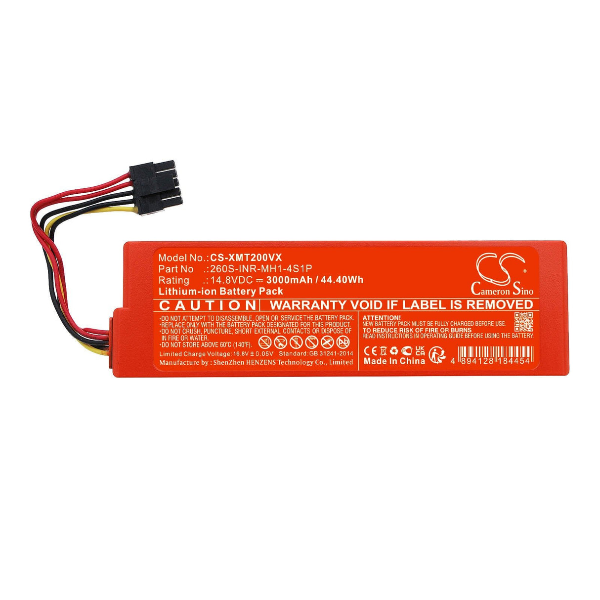 14.8v, Li-ion, 3000mah, Battery Fits Xiaomi, Mjst1s, Mjst1s 2 Pro, 44.40wh Vacuum Cameron Sino Technology Limited   