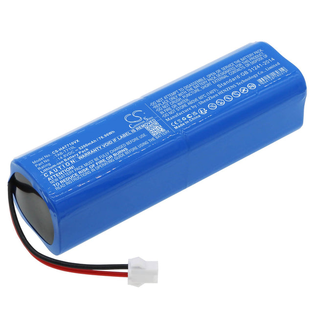 14.8v, Li-ion, 5200mah, Battery Fits Haier Tab-qs60s, Tab-t710l, Tab-ts60bsc, 76.96wh Vacuum Cameron Sino Technology Limited   