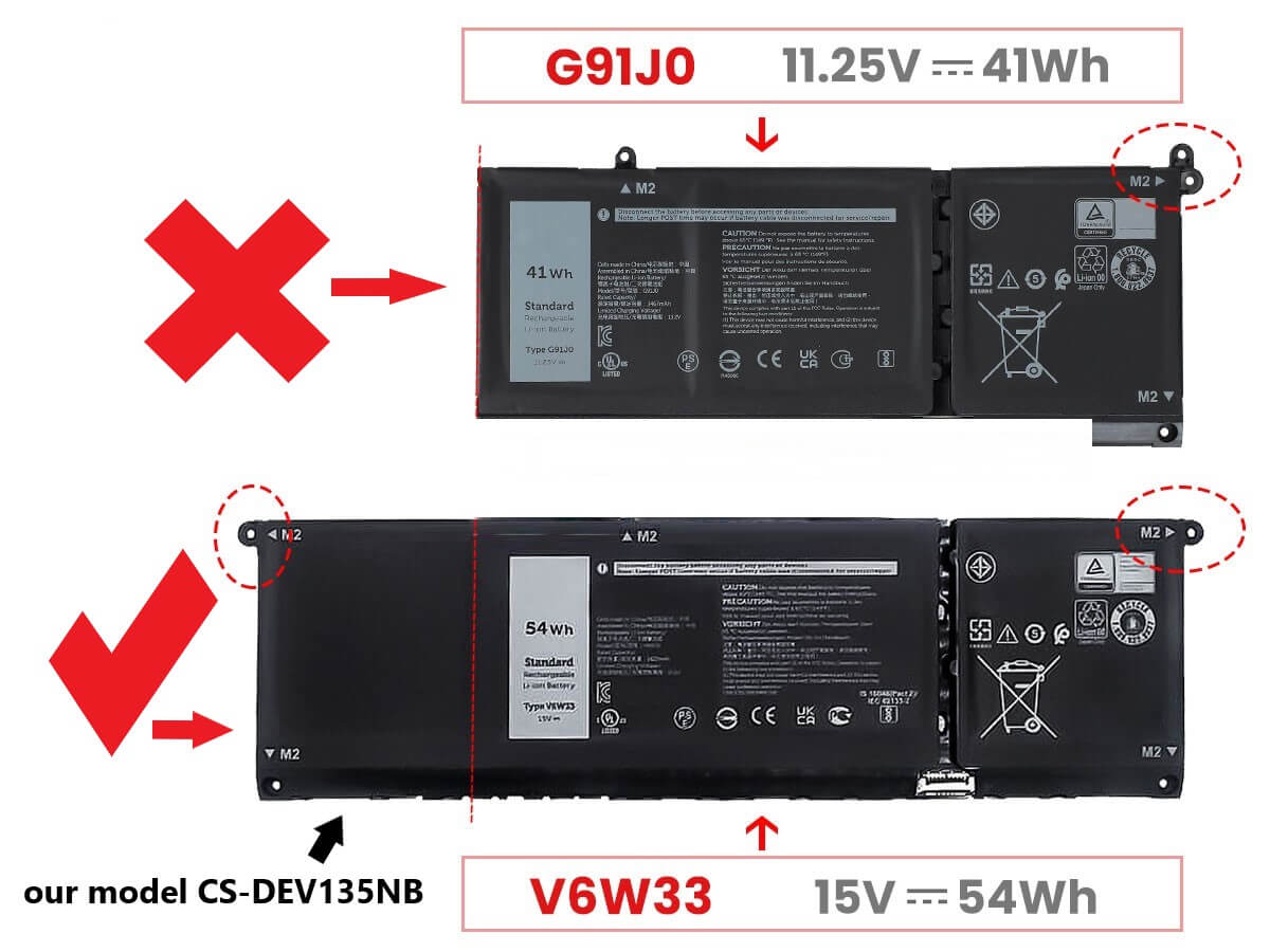 15.0v, Li-ion, 3500mah, Battery Fits Dell, Inspiron 13 5310, Inspiron 14 5410, 52.50wh Batteries for Electronics Cameron Sino Technology Limited   