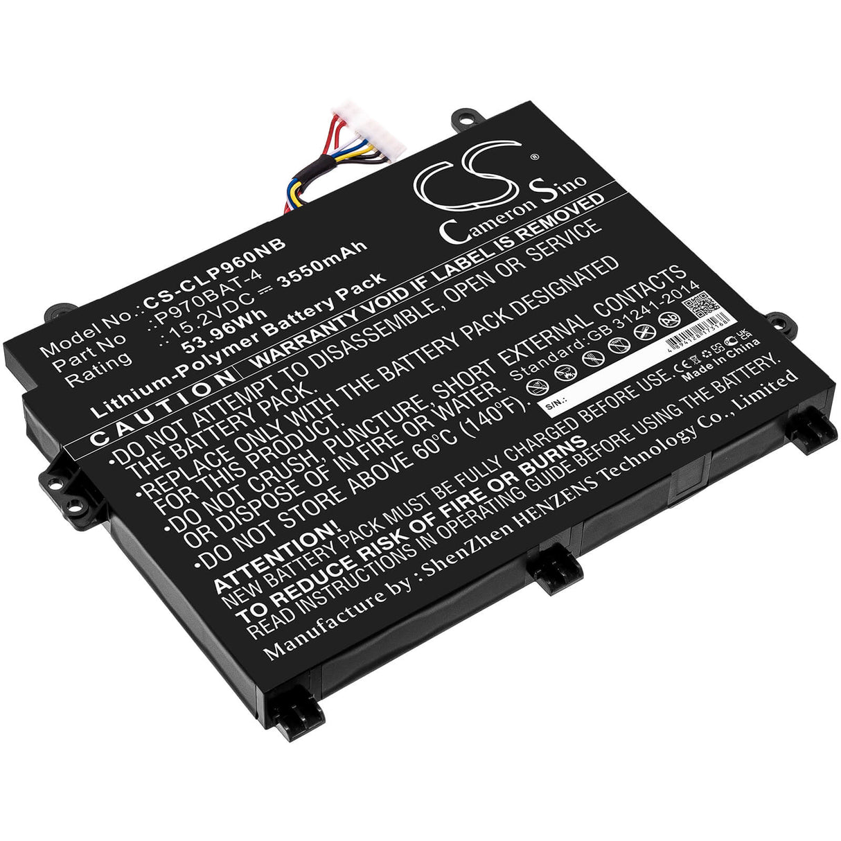 15.2v, 3550mah, Li-polymer Battery Fit's Medion, Erazer X17801, Erazer X17801(md 61569 Msn 300, 53.96wh Notebook, Laptop Cameron Sino Technology Limited   