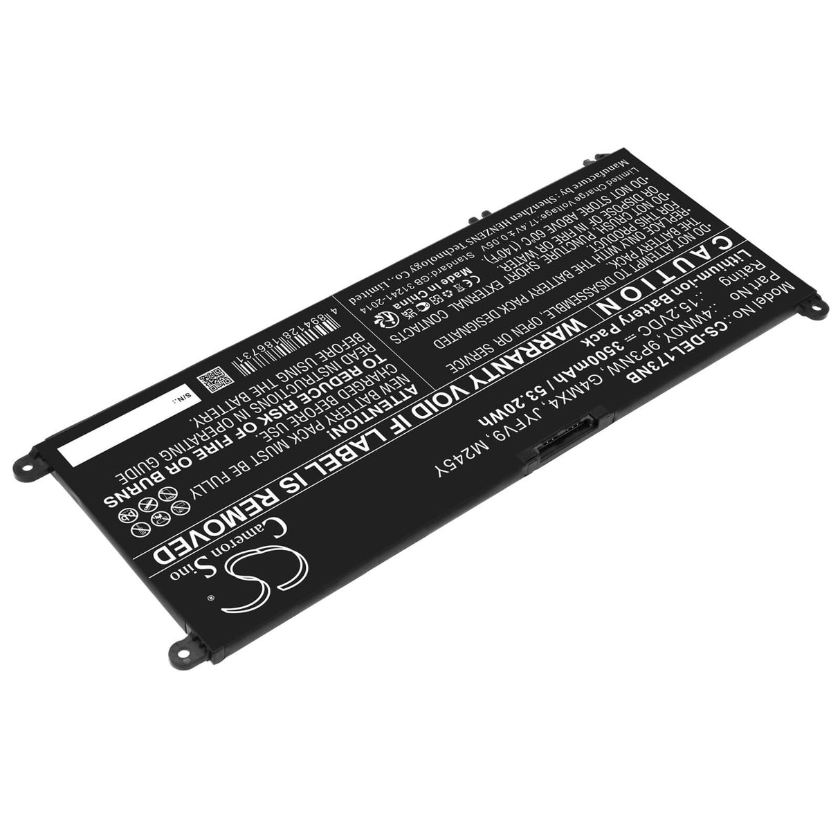 15.2v, Li-ion, 3500mah, Battery Fits Dell, Inspiron 13 7353, Inspiron 13 7577, 53.20wh Batteries for Electronics Cameron Sino Technology Limited   