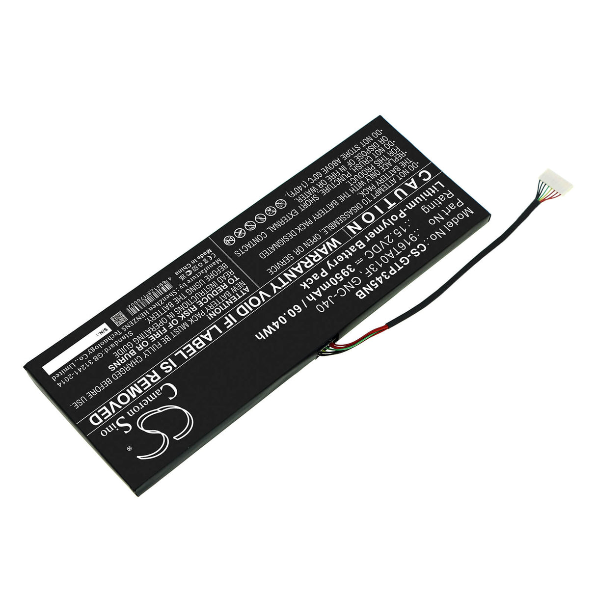 15.2v, Li-polymer, 3950mah, Battery Fits Gigabyte, P34, P34 V4, 60.04wh Notebook, Laptop Cameron Sino Technology Limited   