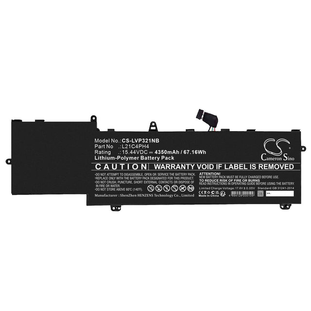 15.44V, Li-Polymer, 4350mAh, Battery fits Lenovo, Thinkbook Plus G3 Iap 21el0000, Thinkbook Plus G3 Iap 21el000b, 67.16Wh Notebook, Laptop Cameron Sino Technology Limited   