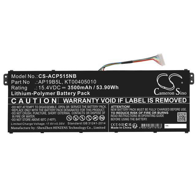 15.4v, Li-ion, 3500mah, Battery Fits Acer, A515-43-r19l, Aspire 5 A515-43, 53.90wh Batteries for Electronics Cameron Sino Technology Limited   