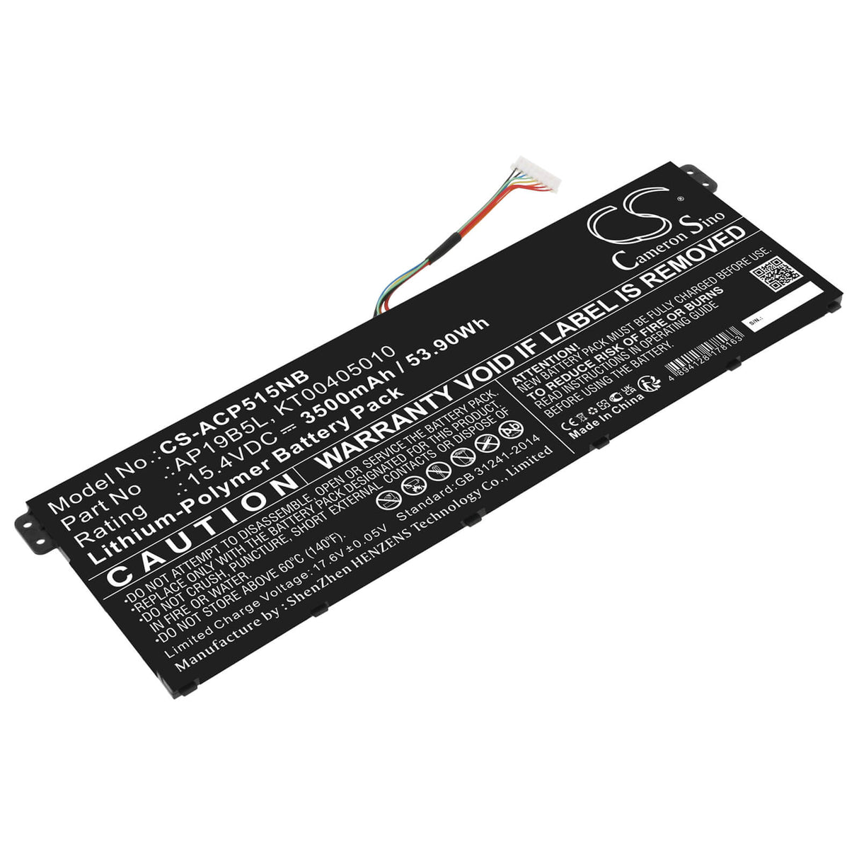 15.4v, Li-ion, 3500mah, Battery Fits Acer, A515-43-r19l, Aspire 5 A515-43, 53.90wh Batteries for Electronics Cameron Sino Technology Limited   