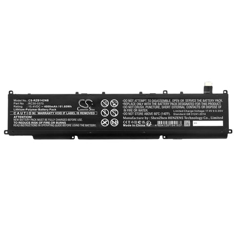 15.4v, Li-polymer, 4000mah, Battery Fits Razer, Blade 14 2021, Blade 14 2022, 61.60wh Notebook, Laptop Cameron Sino Technology Limited   