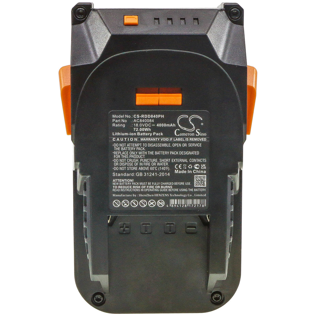 18.0v, 4000mah, Li-ion Battery Fit's Aeg, Bfl 18, Bho 18, Bks 18, 72.00wh Power Tools Cameron Sino Technology Limited (Power Tools)   