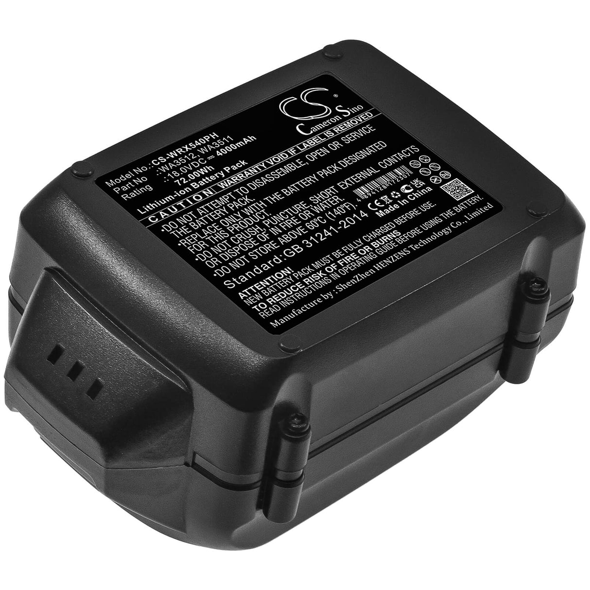 18.0v, 4000mah, Li-ion Battery Fit's Rockwell, Rd2865, Rd2871, Rd2872, 72.00wh Power Tools Cameron Sino Technology Limited (Power Tools)   